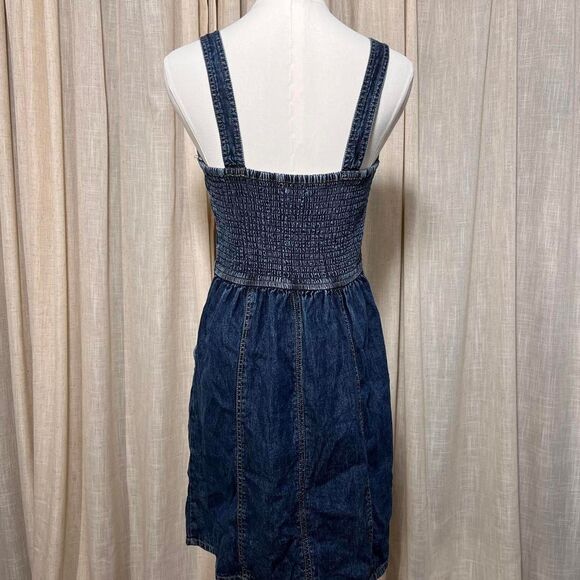 Vintage Inspired Japna Denim Mini Dress – 100% Cotton - Picture 5 of 7